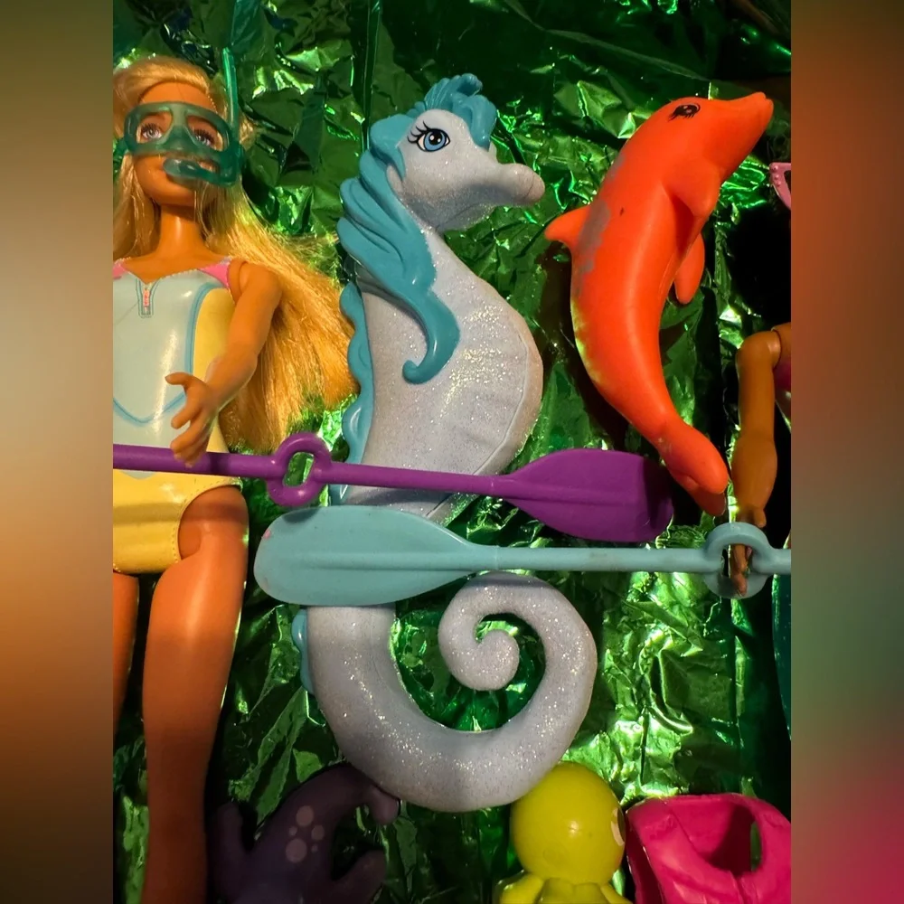 Barbie aquatic & sea life collection Dolphin, seahorse, octopus